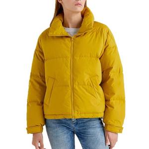New Autumn/Winter Women Quilted <b>Puffer</b> <b>Jacket</b> OEM Service Custom Logo Design Breathable Waterproof Customizable Color <b>Yellow</b> - Product Image 6