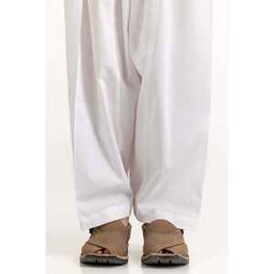 Pantalones Shalwar Básicos Blancos Estilo Harem KSH-CTN23-001 - Product Image 2