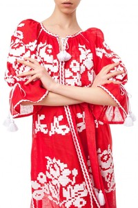 ยูเครน Maxi Bohe ชุดเดรสยาวขนาดใหญ่พิเศษสำหรับผู้หญิงชุดเดรสชายหาดเสื้อผ้าสำหรับใส่ไปทะเลปักลายตารางสำหรับผู้หญิง - Product Image 6