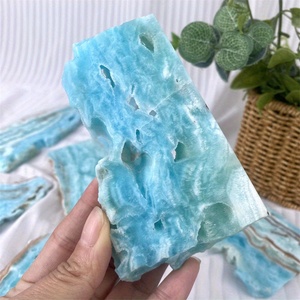 Venta al por Mayor de Rodajas de Hemimorfita Azul Natural, Especímenes Minerales Druzy, Cristales para Decoración - Product Image 4
