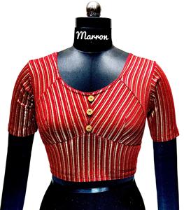 Blusa de verano moderna con forro de aluminio de Starached pesado Strach fino y corte Katori con patrón de botones de lujo - Product Image 6