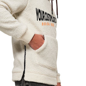 2026 Wholesale Custom Logo Soft Winter <b>Sherpa</b> <b>Hoodie</b> <b>Men's</b> Heavyweight Pullover Arctic Velvet 100% Cotton Eco-Friendly Quick Dry - Product Image 5