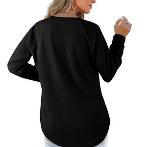 Nuevo Otoño Invierno nueva Alta Calidad bloque sólido Color polar mujer sudadera gota hombro recortado cuello redondo sudadera - Product Image 3