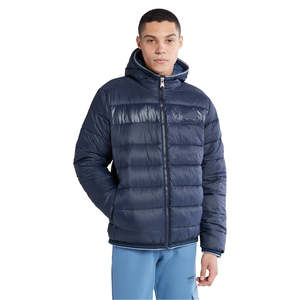Custom Printed Bubble Puffer Jacket for <b>Men</b> 100% Polyester Warm <b>Winter</b> Stand Knitted Canvas <b>Coat</b> with Hooded Collar - Product Image 2