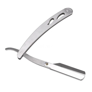 <b>Professional</b> Stainless Steel Cut Throat Barber Razor Men's Shaver with Customized Logo and Plastic Handle Mineral Ingredient - Product Image 6