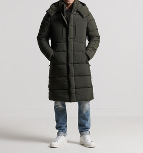 เสื้อคลุมยาวปานกลางของผู้ชายสำหรับฤดูใบไม้ร่วงฤดูหนาวเสื้อชั้นในผ้ากำมะหยี่หนาผ้าฝ้ายผ้าลูกฟูกปิดกระดุมแถวเดียว - Product Image 6