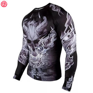 Rashguard unisexe à manches longues de haute qualité, 100 % polyester, anti-UV, 220 g, fabrication sur mesure, fournisseur performant - Product Image 3