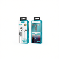 Écouteurs intra-auriculaires filaires 9 pièces, interface 3,5 mm, câble de 1,2 m, transducteur dynamique, en plastique, sans réduction de bruit, codecs non inclus