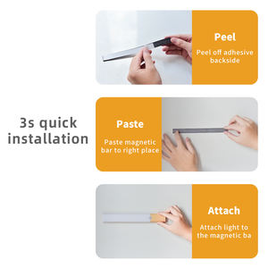 2025ワイヤレスUSB充電式モーションセンサーキャビネット下LEDライト階段ステップクローゼットランプ - Product Image 6