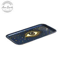 Plateau oeil maléfique en fer artisanal de meilleure qualité avec Design d'oeil imprimé utilisé pour la décoration de la maison plateau de Table et affichage