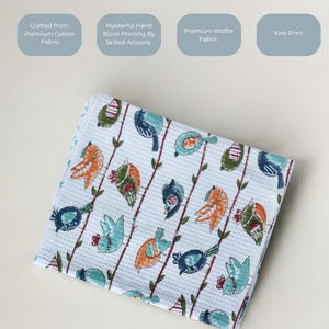 Belle serviette de bain en coton imprimé bloc de main Multi Bird exportation qualité bloc de main imprimé coton bébé imprime serviette pour bébés - Product Image 2