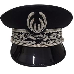 Casquette d'officier de haute qualité multicolores en laine, fabriquée en tissu de qualité supérieure, casquette d'officier réglable - Product Image 5