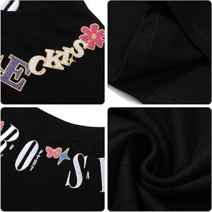 เสื้อยืดฮิปฮอป Y2K วินเทจของผู้ชายผ้าฝ้าย100% ถักแขนสั้นคอเต่าโอเวอร์ไซส์ใหญ่พิเศษระบายอากาศได้300กรัม - Product Image 5