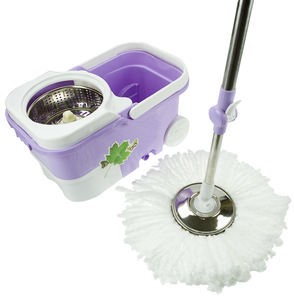 Serpillère de nettoyage de sol 360 Microfibre rotative à essorage en plastique PP écologique Seau de 12L Haute qualité Ménage VINH NAM 897-I Moderne - Product Image 3