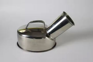 Hôpital médical ménage homme patient toilette poche urine bassin de nuit Pot épaissi 304 acier inoxydable manuel certifié CE - Product Image 3