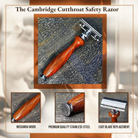 Rasoir de sécurité à double tranchant pour hommes, rasoir de rasage traditionnel pour hommes, pochette de voyage, soin masculin, rasages lisses et précis, cadeau idéal