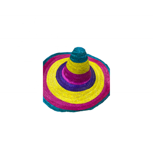 Sombrero de paja mexicano ala grande logotipo personalizado marca precio barato/Sombrero de paja mexicano ala ancha con multicolor - Product Image 4