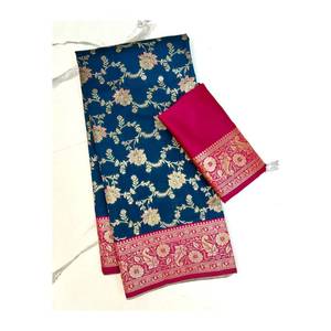 Saree élégant en soie douce pour tissage ethnique indien pour toutes les occasions - Product Image 2