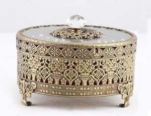 Boîte à bijoux décorative en métal en gros pour garder vos bijoux élégants dans un design luxueux et unique - Product Image 3