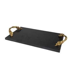 High Quality Vintage Brass <b>Tray</b> Customized Wholesale Price Decorative <b>Glass</b> <b>Tray</b> Stainless Steel Wood Marble Home Use Infusing - Product Image 2