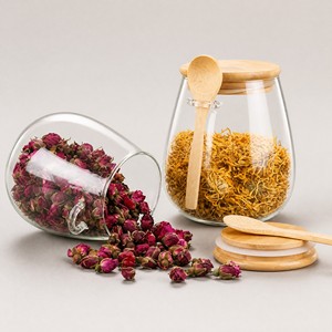<span class=keywords><strong>Barattoli</strong></span> <span class=keywords><strong>in</strong></span> <span class=keywords><strong>Vetro</strong></span> Borosilicato per Spezie con Coperchi <span class=keywords><strong>in</strong></span> Bambù, Contenitori Ermetici a Bocca Larga per Cucina, Ideali per Spezie e Tè - Product Image 2