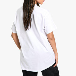 Venta al por mayor de camisetas de las mujeres de gran tamaño Logotipo de impresión personalizada en blanco de peso pesado de talla grande mujeres camisetas de algodón - Product Image 3