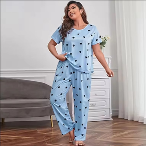 Vêtements de nuit pour femmes de grande taille Vêtements de nuit de haute qualité sur mesure Tailles pour adultes Col rond manches courtes Confortable - Product Image 3