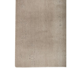 Aprezo Solid Color Beige & <b>Brown</b> Hand Knotted <b>Wool</b> & Bamboo Silk Rug Esk-316(Fr) for Home Use - Product Image 4