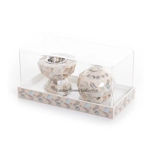 Square Shape Acrylic Cover MOP <b>Work</b> High Standard Quality <b>Home</b> Decorative <b>Table</b> Centerpiece Incense Burner and Holder - Product Image 4