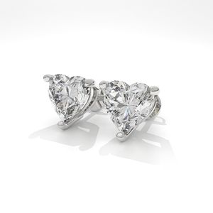 Mantra Diamond Moda Europea americana 14K Oro sólido Pendientes de tuerca en forma de corazón Diamante de alta calidad para fiestas románticas - Product Image 6