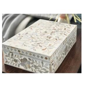 Caja de joyería esmaltada con incrustaciones de resina y fregona de venta de alta calidad para el hogar y la tienda caja de joyería hermosa usada hecha por Address Crafts - Product Image 6