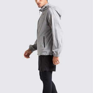 Chaqueta cortavientos Softshell Golf & Running personalizada para hombre Sudadera con capucha de secado rápido para exteriores para la temporada de otoño - Product Image 4