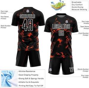 Tenue de football, uniforme de haute qualité, style rétro, uniforme de football personnalisé imprimé, haut de gamme, short d'entraînement, enfants, futbol - Product Image 1