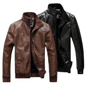 Blouson en cuir unisexe de style classique, tailles américaines, pour moto, col montant, veste en cuir personnalisée pour homme - Product Image 4