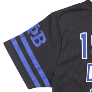 เสื้อยืดฟุตบอล Zeta phi Beta สีดำ100% โลโก้ปักผ้าโพลีเอสเตอร์โลโก้ที่แท้จริงคอวีแขนเสื้อลายทางคู่ - Product Image 3