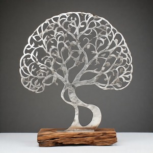 TreElegance AuroraCanopy Designer Metal Tree Decor Escultura para interiores de lujo y decoración navideña - Product Image 5