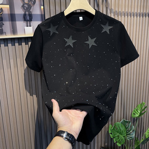 เสื้อยืดผ้าฝ้าย 100% แบบยูนิเซ็กซ์ คุณภาพสูง พิมพ์โลโก้เพชร งานปักแบบกำหนดเอง ทรงลำลอง พิมพ์โลโก้เพชรบนเสื้อยืดผู้ชาย - Product Image 1