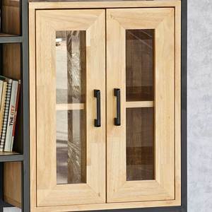Étagère décorative pour salon 80x30x170cm KTB68173 avec armoire en bois de caoutchouc et structure en fer - Product Image 4