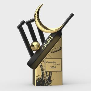 Elegant Gold Accented Aluminium Cricket <b>Trophy</b> Top-Demanded Prize for Cricket Championship Good Price Medals & <b>Plaques</b> - Product Image 1