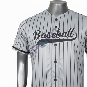 Ensemble Maillot et Pantalon de Baseball Personnalisé OEM 2026 pour Hommes Adultes, 100% Polyester, Manches Courtes, Col en V, Grandes Tailles - Product Image 6