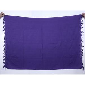 Pareo Hawaiano de color liso 100% rayón Bali, venta al por mayor, ropa de playa, cubierta para arriba, - Product Image 1