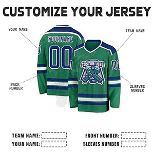 Camisetas de hockey sobre hielo con sublimación de logotipo personalizado de alta calidad, camisetas de hockey sobre hielo baratas deportivas al por mayor - Product Image 4