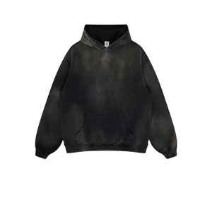 เสื้อฮู้ดผ้าฝ้าย100% 400/450gsm วินเทจสำหรับผู้ชายเสื้อซักลายกรดโลโก้ตามสั่ง - Product Image 2