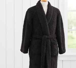 เสื้อคลุมอาบน้ำขนแกะเนื้อนุ่ม 100% ผ้าวาฟเฟิลหนา ผ้าไหมกำมะหยี่ สำหรับผู้หญิง ผู้ชาย สไตล์ลำลองฤดูร้อน สำหรับคู่รักหรือใช้ในโรงแรม - Product Image 5