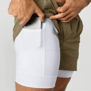 Men's Willow Training gym Shorts Smoother and Softer 80% <b>Nylon</b> 20% Elastane Breathable Lined Compression with Front <b>Slip</b> Pockets - Product Image 5