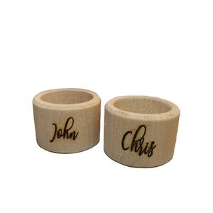 แหวนไม้อะคาเซีย แหวนผ้าเช็ดปาก ดูชนบท ในราคาที่ดีที่สุด ผู้ผลิตและส่งออกจากอินเดีย ที่วางผ้าเช็ดปาก ตกแต่งโต๊ะ - Product Image 1