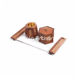 New Latest Mother of Pearl Inlay Mubkhar Incense Burner Mubkhar <b>Box</b> Tray Censer Suitable for Ramadan <b>Eid</b> <b>Gifts</b> - Product Image 3