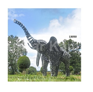 Meilleure vente Sculpture d'éléphant de jardin violet Sculpture d'éléphant en métal de haute qualité pour décor de patio de parc de cour de jardin - Product Image 2