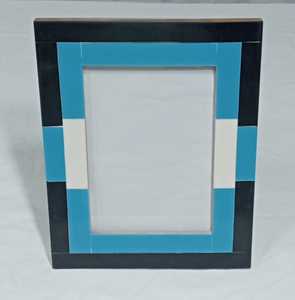 Marcos de Fotos de Resina Hechos a Mano en Madera Blanca, Negra y Azul, Ligeros y Duraderos, Soporte de Exhibición para Fotos, Decoración del Hogar, Regalo - Product Image 1