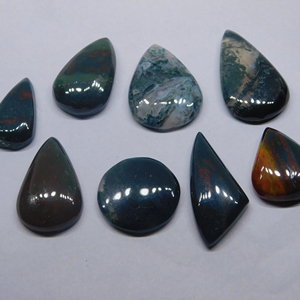 Gran oferta, piedra preciosa Natural de 8 piezas, piedra de sangre Natural, cabujón de piedra de sangre de alta calidad, aspecto impresionante, joyería de moda suelta, piedra preciosa - Product Image 1
